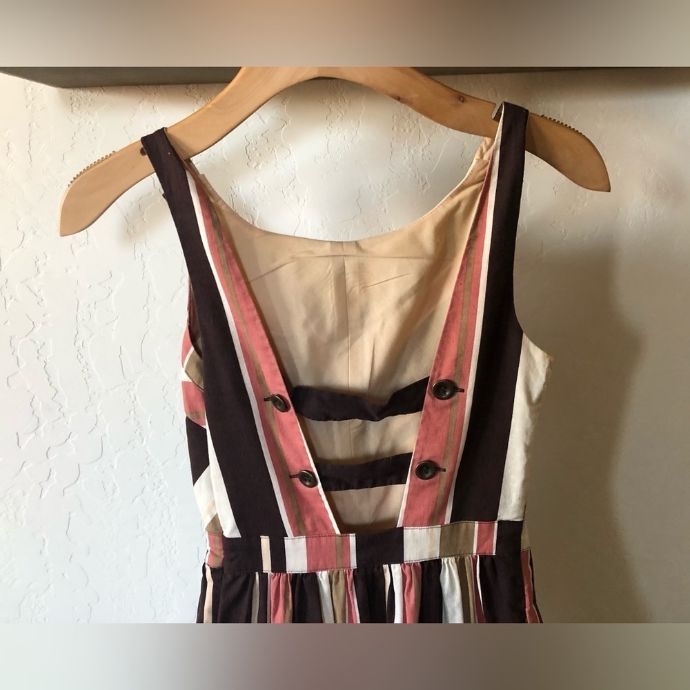 Cooperative|Urban Outfitters Boho Linen striped dress,open back, Lagenlook/Artsy - Picture 8 of 13